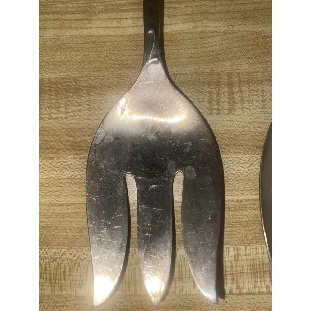 Vintage International Deepsilver Serving Pair Spoon Fork Silver Plate